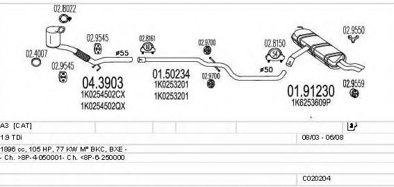 MTS C020204000570 Exhaust System